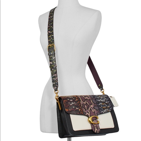 Coach TABBY Snakeskin Shoulder Bag - Picture 2 of 11